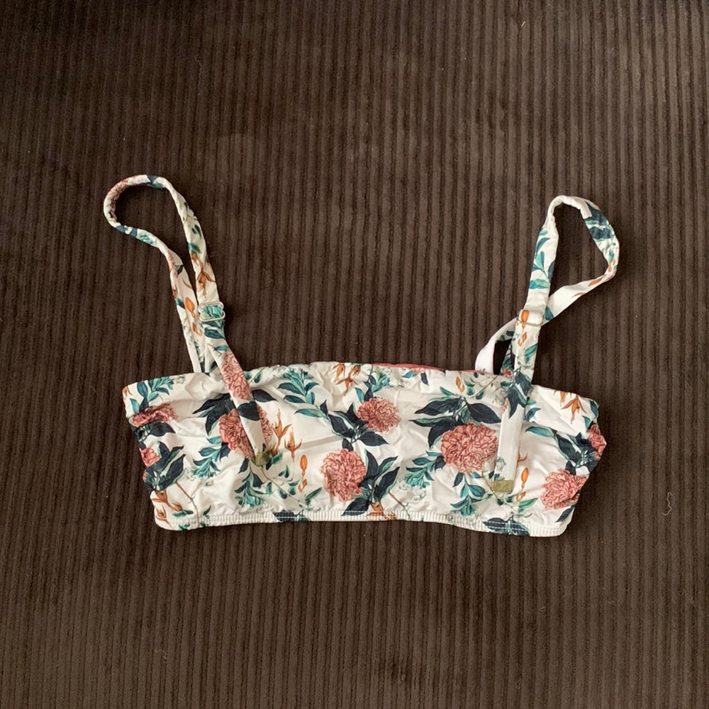 Floral bikini top